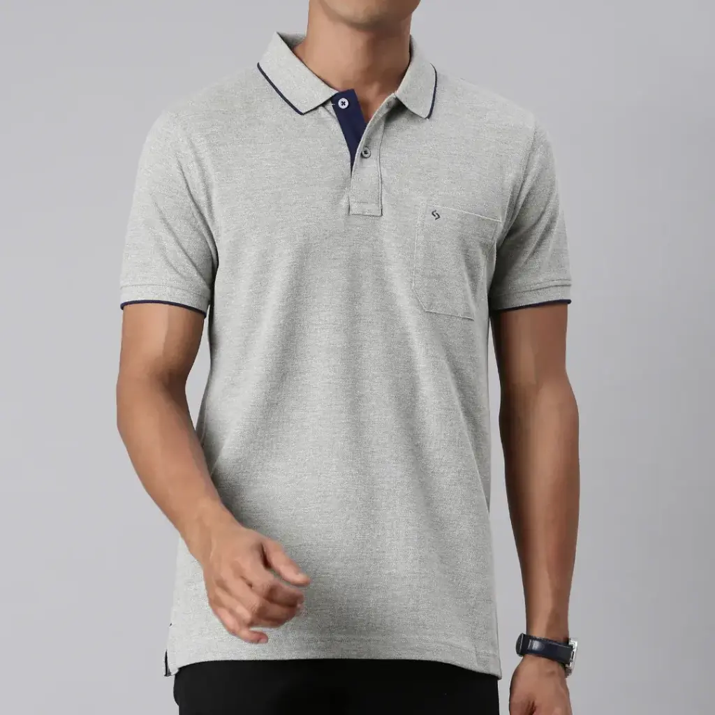 男式高领马球衫